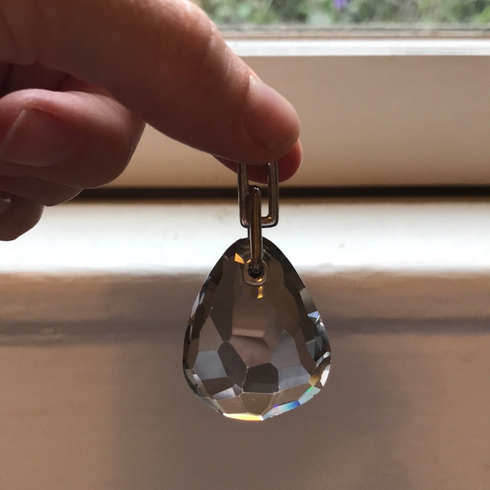 Authentic large Swarovski crystal Smokey pendant
